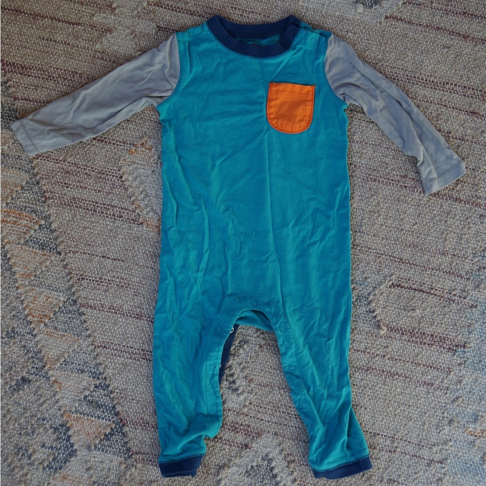 Tea collection color block long-sleeved romper 12-18 months